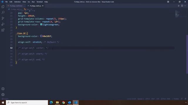 HTML-CSS Tutorial Lesson 75: Align Self - Grid #15