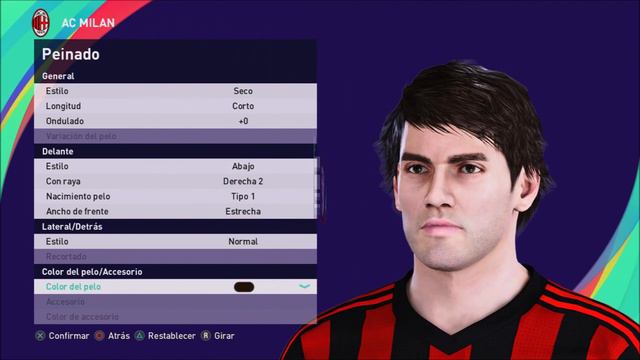 KAKÁ face+stats (Classic Brazil) How to create in PES 2021