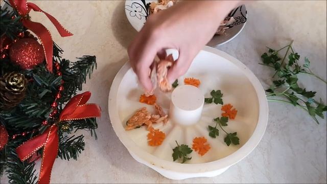 Заливное из Красной Рыбы Холодец из Рыбы или Заливная Рыба Праздничное порционное блюдо