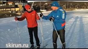 Работа рук на лыжах. Классический ход.