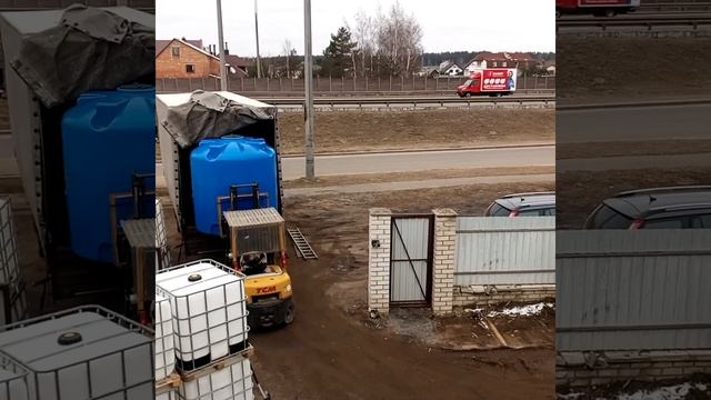 Отгрузка пластиковой емкости TR 6000 литров смотреть онлайн