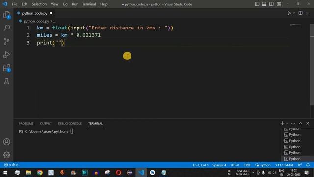 Python Program #5 - Convert Kilometers to Miles in Python смотреть онлайн
