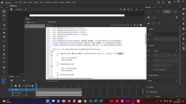 Adobe Animate Simple Maze Game Tutorial Under 8 minutes.