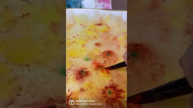 Dahlia Cluster Watercolour | Floral watercolour | Dahlia painting |