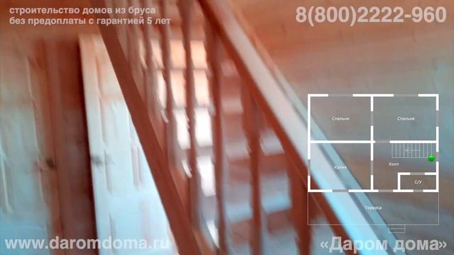 Проект дачного дома с мансардой. Дом 8 на 8 с террасой и 4 комнатами. Планировка садового дома