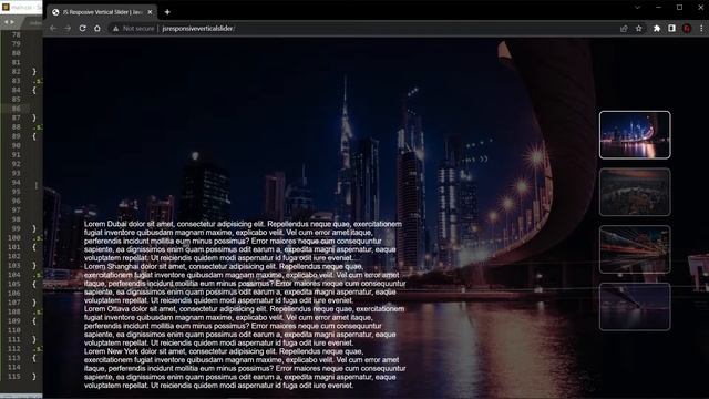 JS Responsive Vertical Slider | JavaScript Tutorial