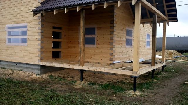 Дом из профилированного бруса естественной влажности 145х195 смотреть онлайн