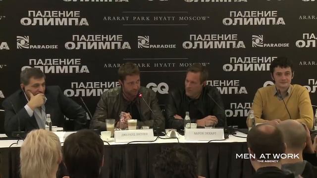 Пресс-конференция с Джерардом Батлером а Аароном Экхартом
