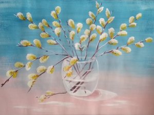 Мастер Класс. Гуашь. ВЕСНА ВЕРБА