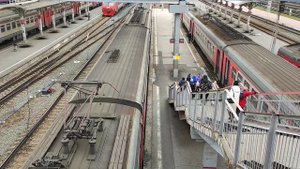 Подборка электропоездов на станции Новосибирск-Главный