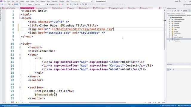 BOOTSTRAP Adding Bootstrap Into Visual Studio 2022 Project