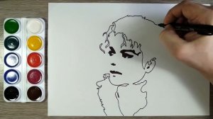 Скоростное рисование Майкла Джексона. Я рисую. Как рисовать.