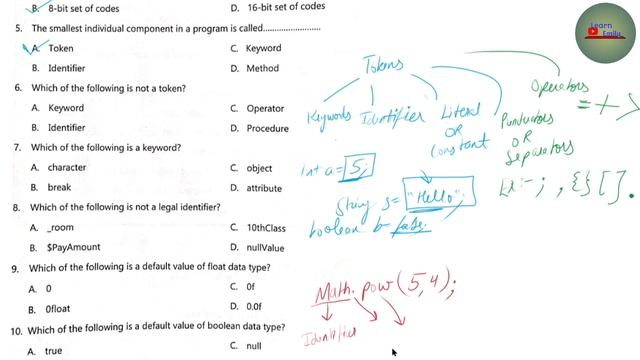 mcq values and data types | computer application | java icse | class 10 @padhaikrlo смотреть онлайн