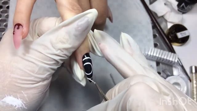 Повторяю дизайн ногтей из интернета / Коррекция ногтей / готическая эстетика /