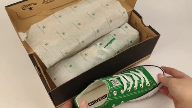 Яркие низкие зеленые кеды Converse All Star смотреть онлайн