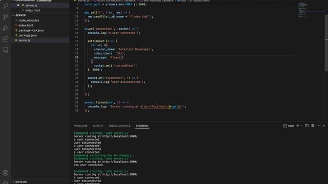 #2 Event handling with socket.io server and client side  #reactnative #nodejs #socketio