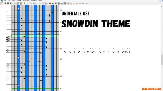 Undertale - Snowdin || Easy Kalimba Number Tabs