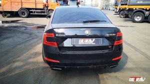 Управляемый выхлоп на Skoda Octavia злой выхлоп