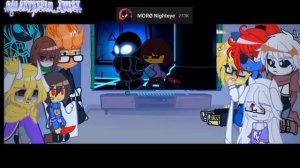 Undertale react to Chara vs Nightmare Mode Sans | Inglés?? y Español?? |