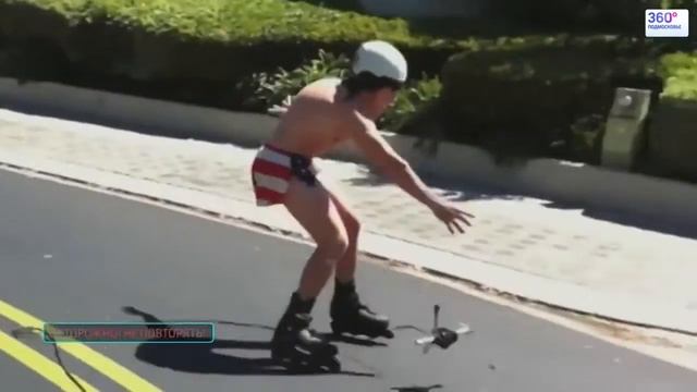 Роллеры и ролики - неудачные экстримальные трюки на роликах смотреть онлайн