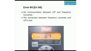 How to Troubleshoot and Diagnose the Error 84 in Danfoss VFD's? || DIGICON AUTOMATION || DANFOSS