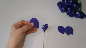 Крокус из фоамирана. Простые цветы из фоамирана Подарок своими руками
