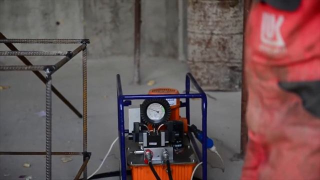 Процесс стыковки арматуры обжимной муфтой смотреть онлайн