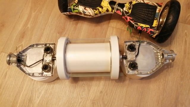 Турбина микро ГЭС из мотор-колеса гироскутера. смотреть онлайн