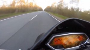 Kawasaki Z1000 2013 Top Speed 250, разгон до максимальной скорости