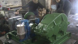Лебедка ЛМ-5 наматываем канат.