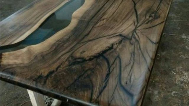 Показал соседу эту столешницу из эпоксидки, нет у меня соседа. Стол из дерева и эпоксидной смолы смотреть онлайн