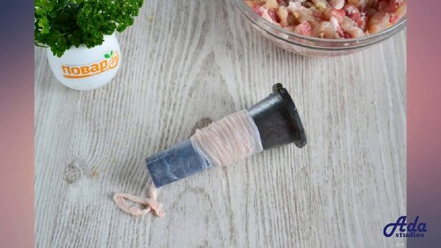 ★ИНТРИГА. ВКУСНО!★ ДОМАШНЯЯ КОЛБАСА ИЗ СВИНИНЫ И КУРИЦЫ ★ смотреть онлайн