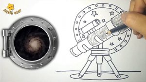 Drawing telescope 🔭 How to draw telescope 🔭 How to draw a telescope step by step