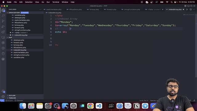 7. Array in PHP |  Indexed Array in PHP | Chap. 5 Server Side Scripting (PHP)