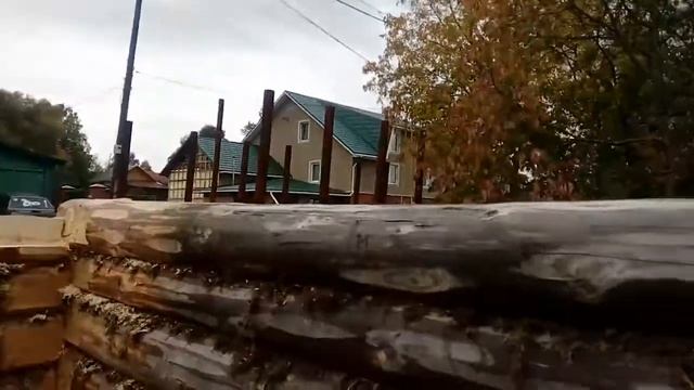 18.09.20 г .Вырез проёма в срубе и выбираем четверть для потолка! смотреть онлайн