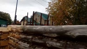 18.09.20 г .Вырез проёма в срубе и выбираем четверть для потолка!