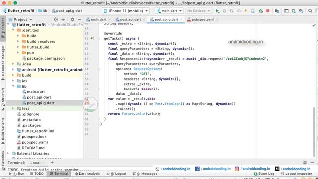Flutter retrofit implementation | Flutter Network Calls | Source Code In Desc | flutter coding