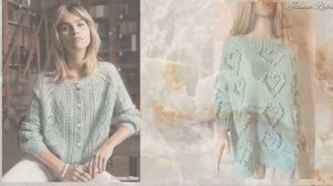 Женские вязаные джемперы в цвете тиффани - вдохновляющая подборка идей.