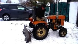 Зимняя эксплуатация мини трактора синтай 120