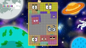Numberblock Puzzle Tetris Game 2400 ASMR SPACE Fanmade Animation