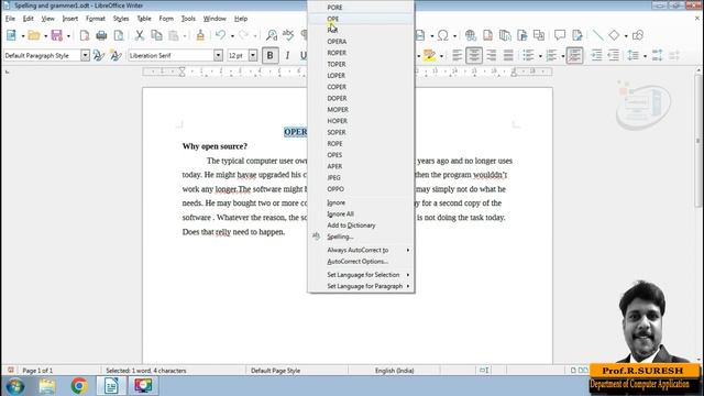Spelling and Grammar in LibreOffice смотреть онлайн