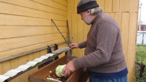 Рубка капусты для серых щей