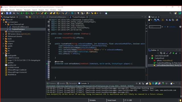 Программируем Minecraft: мод Chemical craft. Часть 2: Добавления еды с эффектами зелий смотреть онлайн