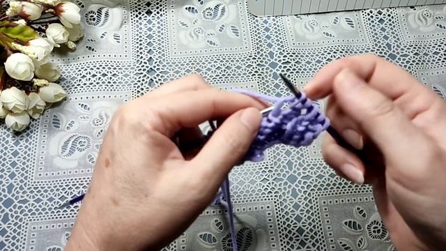 ?ВЯЖЕМ ШАПКУ СПИЦАМИ ?ДВУХСТОРОНИМ УЗОРОМ. ?мастер класс.