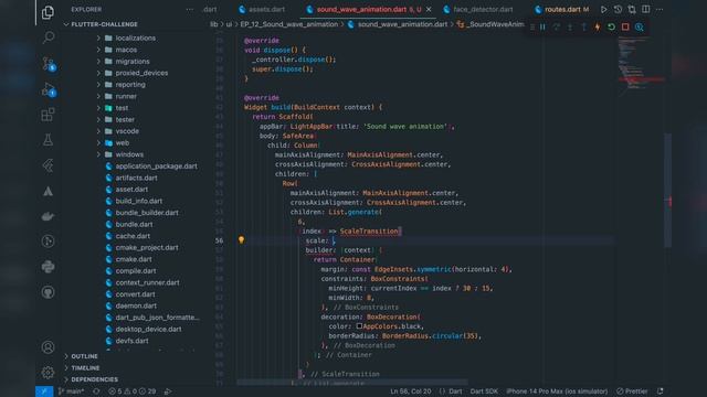 How to implement simple sound wave animation in Flutter | Code With Zeeshan | Android | IOS |
