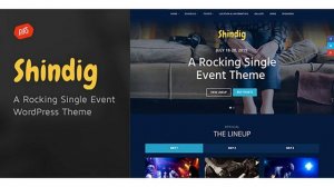 Shindig - A Rocking Single Event Theme | Themeforest Website Templates and Themes