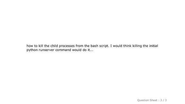 Django : How to kill Django runserver sub processes from a bash script? смотреть онлайн
