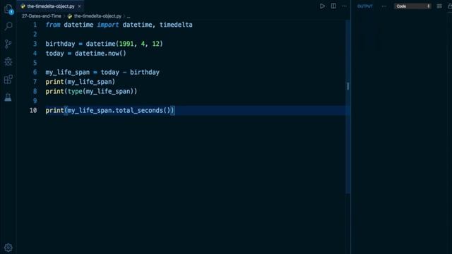 Python Programming Tutorial # 218 | The timedelta Object in Python | Python Timedalata Object