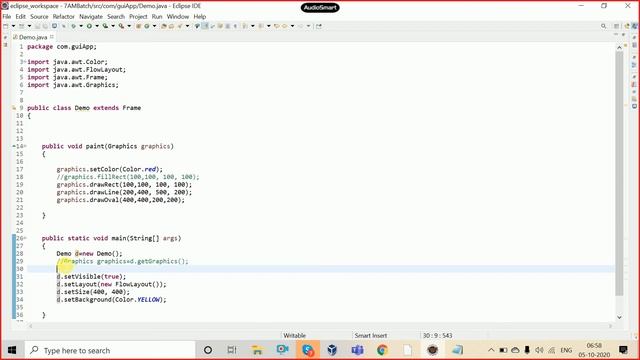 #102 Graphics , Applet  | How to Create An U.I(User Interface)Using AWT & Swing In Java Tutorial