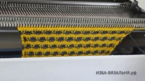 Узор на вязальной машине №157  "Крапинки". Школа машинного вязания, уроки вязания для начинающих